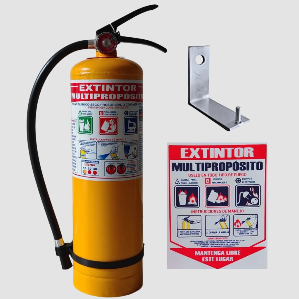 Extintor ABC de 10 lb para guía de selección de extintores