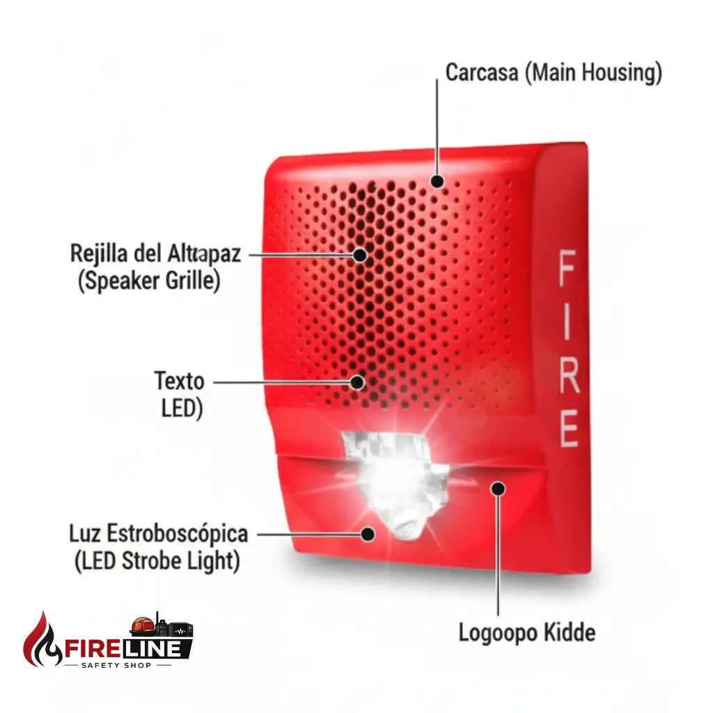 G4AVRF-SP Sirena con luz estroboscópica LED: Convencional | Kidde Edwards Kidde