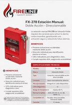 FX-278 Estación manual: Doble Acción – Direccionable | Edwards Kidde Edwards Kidde