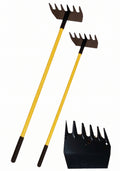 Rastrillo forestal McLeod con mango de fibra de vidrio de 150 cm