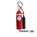 Imagen referencial de extintor co₂ de aluminio 15 lb