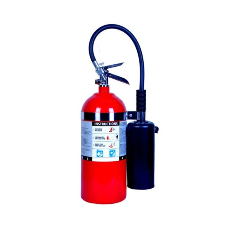 Imagen referencial de extintor co₂ de aluminio 20 lb