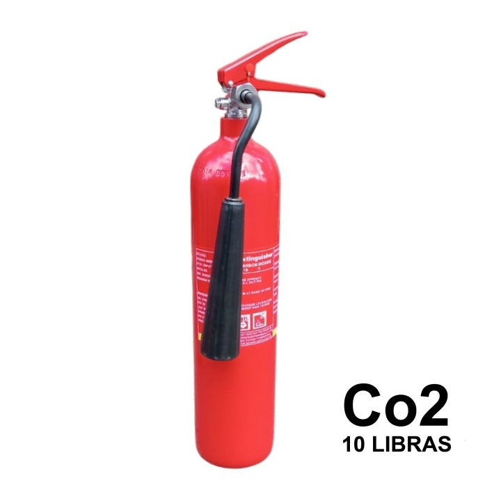 Imagen referencial de extintor co₂ de aleación de acero 10 lb